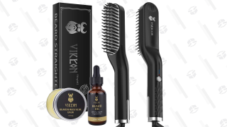 Grab a Beard Straightener Set for $16 and Get That Quarantine Mane Under Control